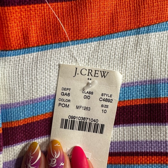 J. Crew Vibrant Striped Women's Shorts - Picture 6 of 7